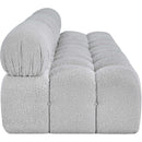 Meridian Ames Grey Boucle Fabric Modular Sofa IMAGE 7
