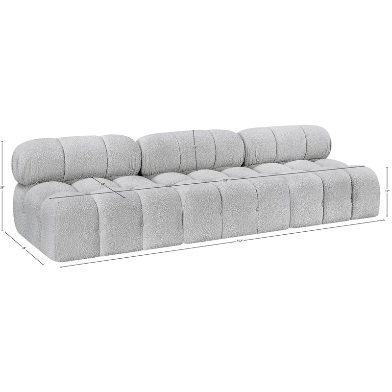 Meridian Ames Grey Boucle Fabric Modular Sofa IMAGE 9