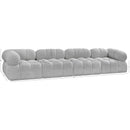 Meridian Ames Grey Boucle Fabric Modular Sofa IMAGE 11