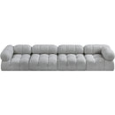 Meridian Ames Grey Boucle Fabric Modular Sofa IMAGE 5