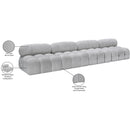 Meridian Ames Grey Boucle Fabric Modular Sofa IMAGE 10