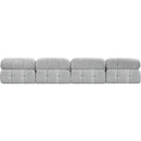 Meridian Ames Grey Boucle Fabric Modular Sofa IMAGE 3