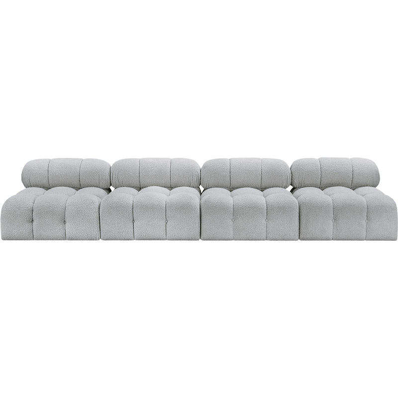 Meridian Ames Grey Boucle Fabric Modular Sofa IMAGE 4