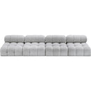 Meridian Ames Grey Boucle Fabric Modular Sofa IMAGE 5