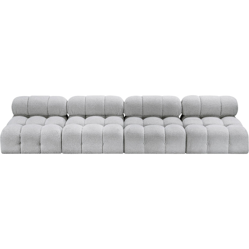 Meridian Ames Grey Boucle Fabric Modular Sofa IMAGE 5