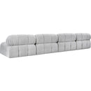 Meridian Ames Grey Boucle Fabric Modular Sofa IMAGE 6
