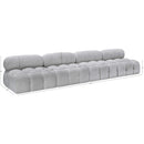 Meridian Ames Grey Boucle Fabric Modular Sofa IMAGE 9