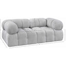 Meridian Ames Grey Boucle Fabric Modular Sofa IMAGE 10