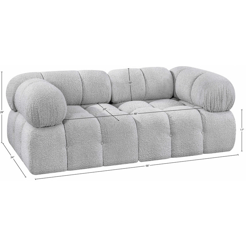Meridian Ames Grey Boucle Fabric Modular Sofa IMAGE 10