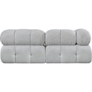Meridian Ames Grey Boucle Fabric Modular Sofa IMAGE 3