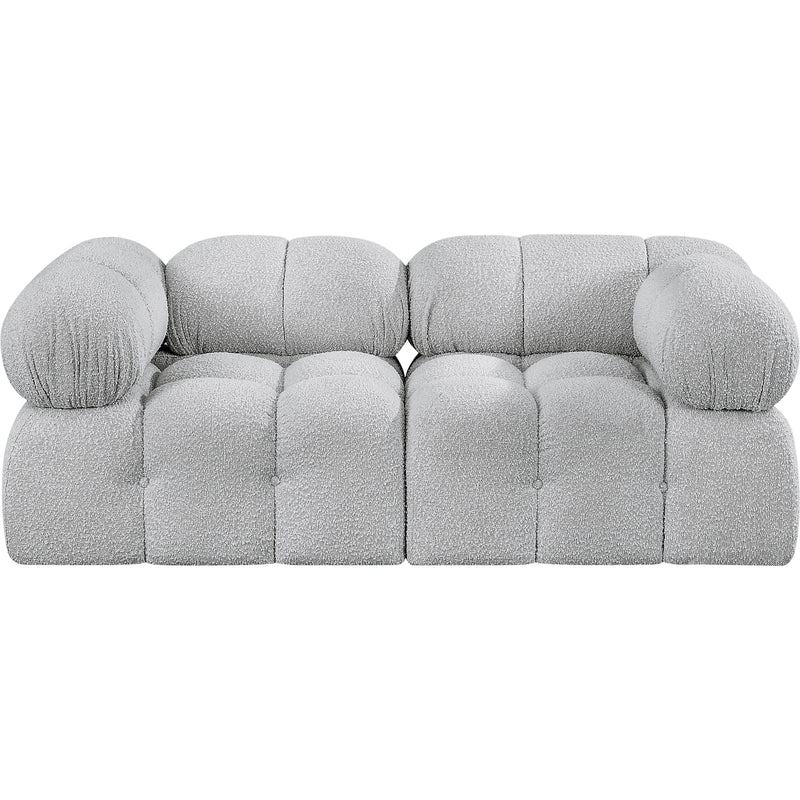 Meridian Ames Grey Boucle Fabric Modular Sofa IMAGE 4
