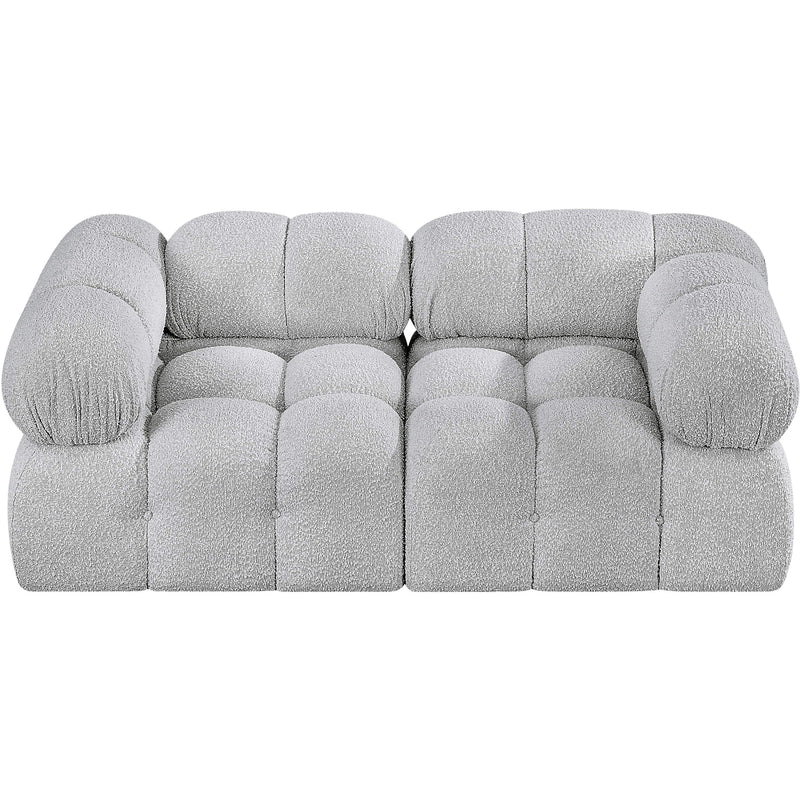Meridian Ames Grey Boucle Fabric Modular Sofa IMAGE 5