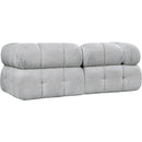 Meridian Ames Grey Boucle Fabric Modular Sofa IMAGE 6