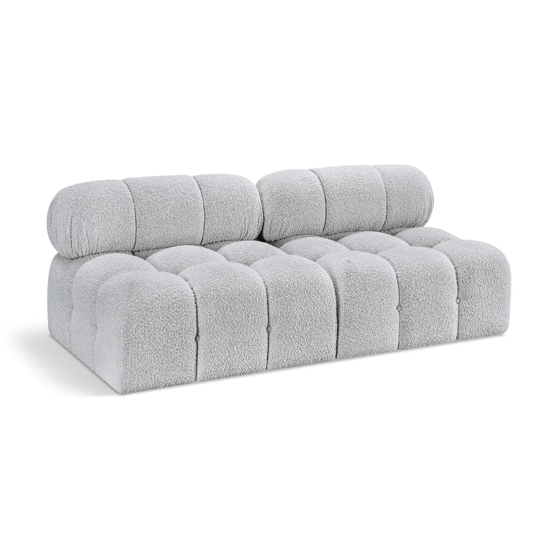 Meridian Ames Grey Boucle Fabric Modular Sofa IMAGE 1