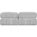 Meridian Ames Grey Boucle Fabric Modular Sofa IMAGE 3