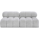 Meridian Ames Grey Boucle Fabric Modular Sofa IMAGE 4