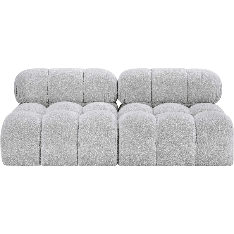 Meridian Ames Grey Boucle Fabric Modular Sofa IMAGE 4