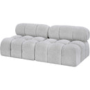 Meridian Ames Grey Boucle Fabric Modular Sofa IMAGE 6