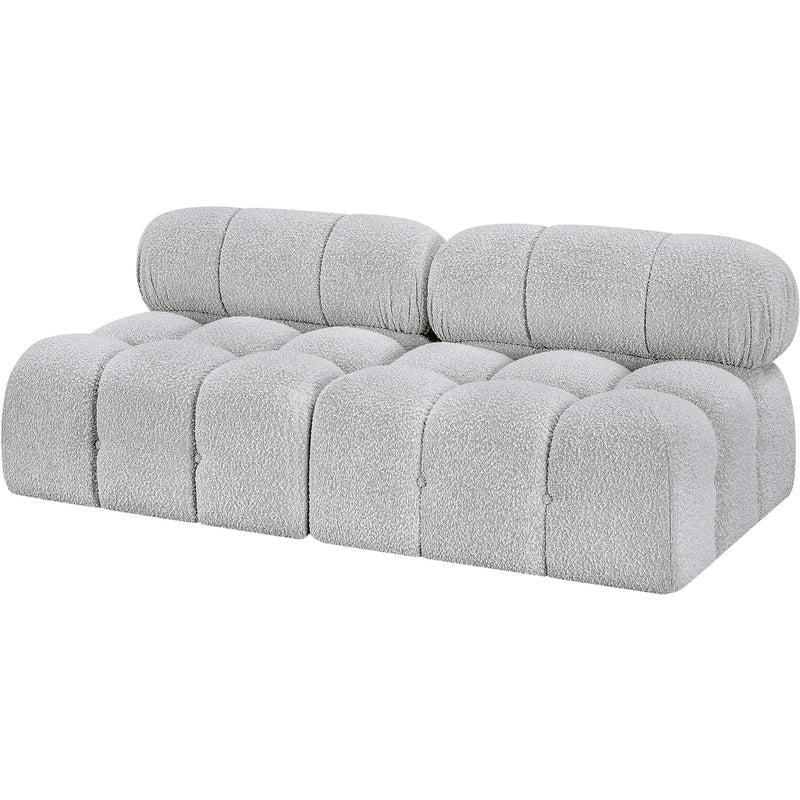 Meridian Ames Grey Boucle Fabric Modular Sofa IMAGE 6