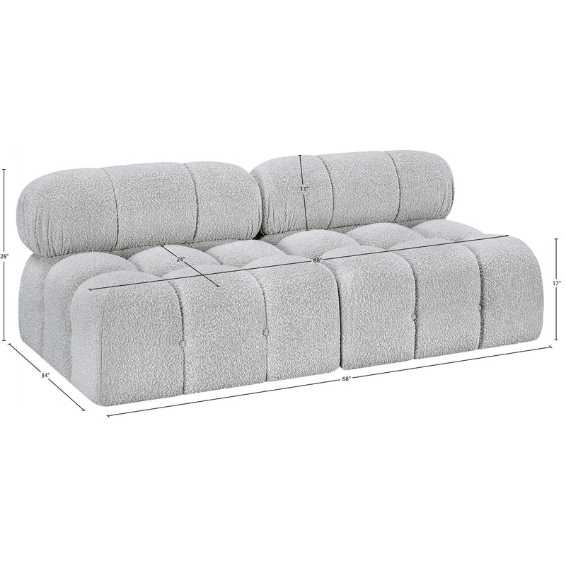 Meridian Ames Grey Boucle Fabric Modular Sofa IMAGE 9
