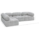 Meridian Ames Grey Boucle Fabric Modular Sectional IMAGE 14
