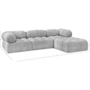 Meridian Ames Grey Boucle Fabric Modular Sectional IMAGE 15