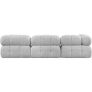 Meridian Ames Grey Boucle Fabric Modular Sectional IMAGE 3