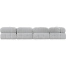 Meridian Ames Grey Boucle Fabric Modular Sectional IMAGE 3