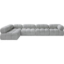 Meridian Ames Grey Boucle Fabric Modular Sectional IMAGE 4
