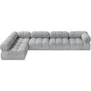 Meridian Ames Grey Boucle Fabric Modular Sectional IMAGE 5
