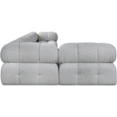 Meridian Ames Grey Boucle Fabric Modular Sectional IMAGE 7