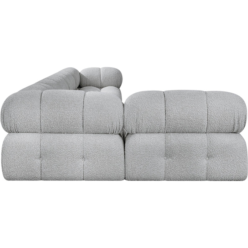Meridian Ames Grey Boucle Fabric Modular Sectional IMAGE 7
