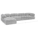 Meridian Ames Grey Boucle Fabric Modular Sectional IMAGE 13