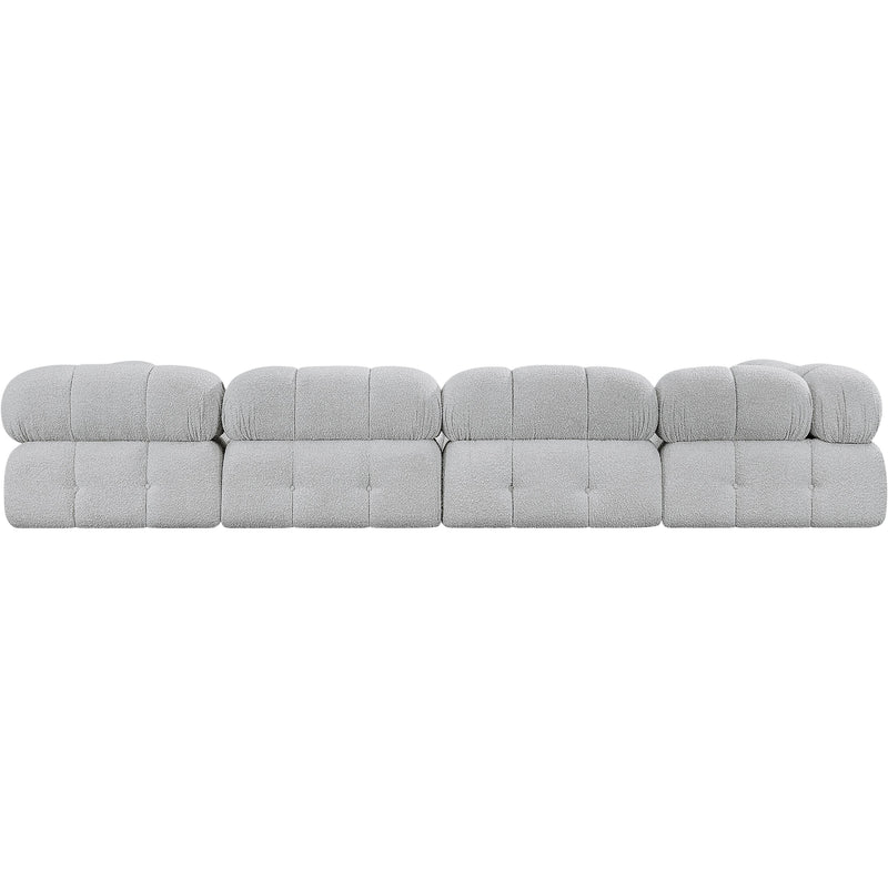 Meridian Ames Grey Boucle Fabric Modular Sectional IMAGE 3