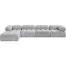 Meridian Ames Grey Boucle Fabric Modular Sectional IMAGE 4