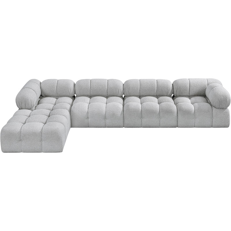 Meridian Ames Grey Boucle Fabric Modular Sectional IMAGE 5