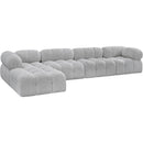 Meridian Ames Grey Boucle Fabric Modular Sectional IMAGE 6