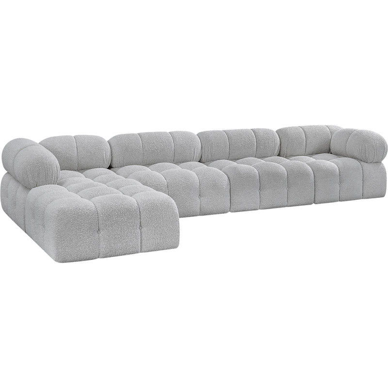 Meridian Ames Grey Boucle Fabric Modular Sectional IMAGE 6