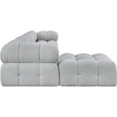 Meridian Ames Grey Boucle Fabric Modular Sectional IMAGE 7