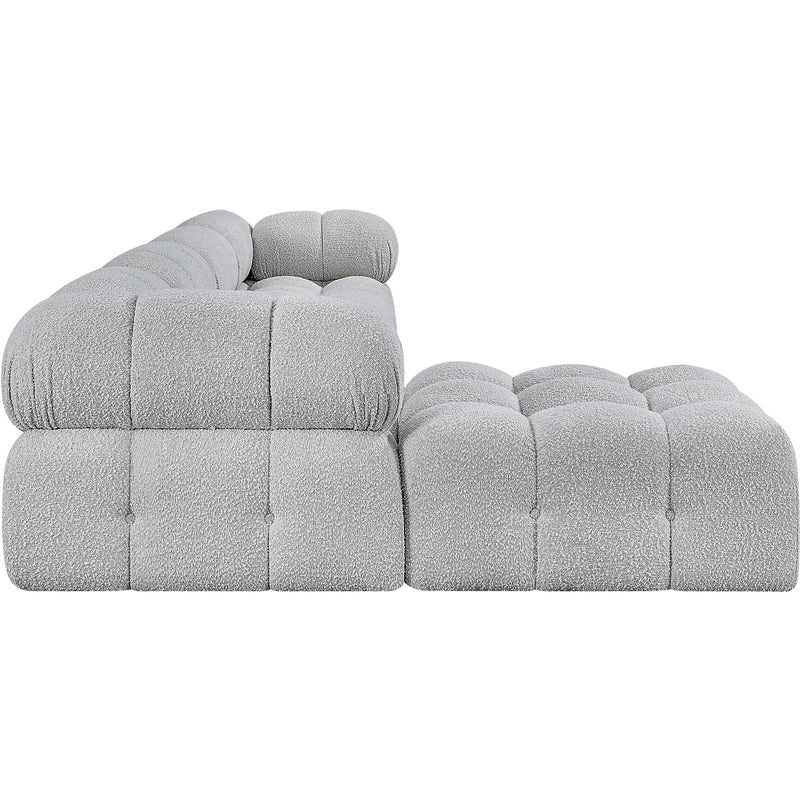 Meridian Ames Grey Boucle Fabric Modular Sectional IMAGE 7