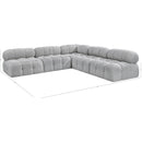 Meridian Ames Grey Boucle Fabric Modular Sectional IMAGE 11
