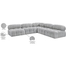 Meridian Ames Grey Boucle Fabric Modular Sectional IMAGE 12