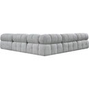 Meridian Ames Grey Boucle Fabric Modular Sectional IMAGE 3