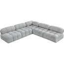 Meridian Ames Grey Boucle Fabric Modular Sectional IMAGE 5