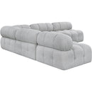 Meridian Ames Grey Boucle Fabric Modular Sectional IMAGE 6