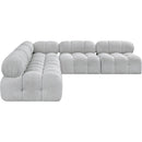 Meridian Ames Grey Boucle Fabric Modular Sectional IMAGE 7