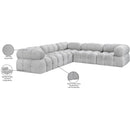 Meridian Ames Grey Boucle Fabric Modular Sectional IMAGE 16