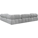 Meridian Ames Grey Boucle Fabric Modular Sectional IMAGE 3