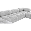 Meridian Ames Grey Boucle Fabric Modular Sectional IMAGE 10