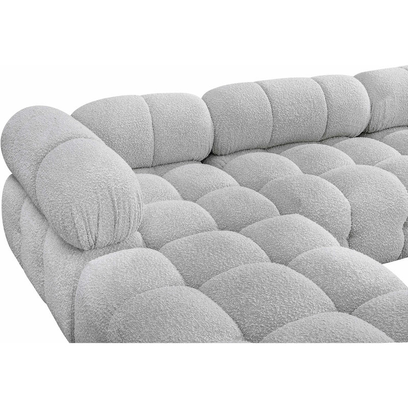 Meridian Ames Grey Boucle Fabric Modular Sectional IMAGE 12